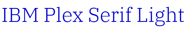 IBM Plex Serif Light 字体